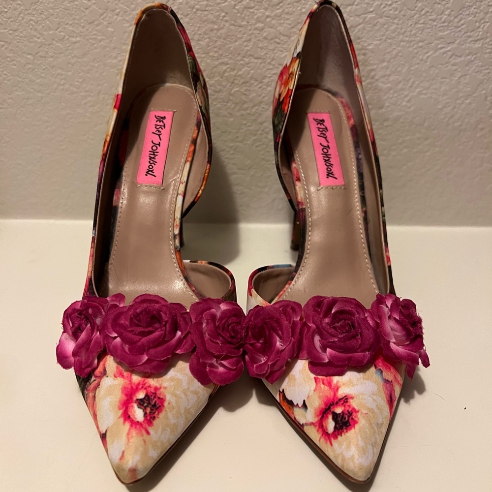 Betsey Johnson floral heels